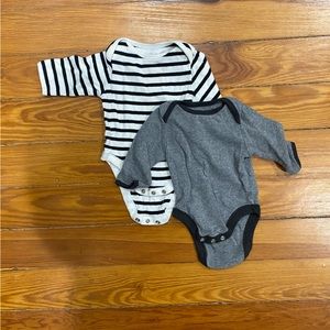 Old navy and carters 0-3m onesies